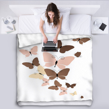 Butterflies Design Fleece Blanket