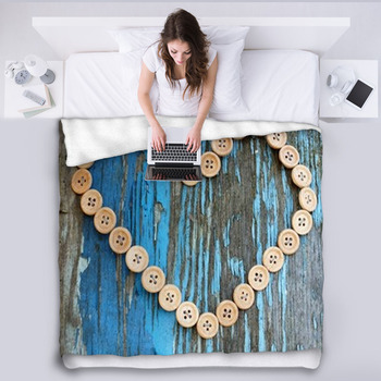 Button Love Fleece Blanket