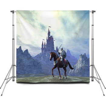 Caballero Y Castillo Custom Size Backdrop