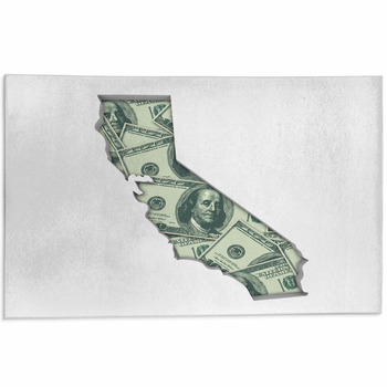 California Ca Money Map Cash Economy Dollars 3d  Area Rug