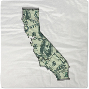 California Ca Money Map Cash Economy Baby Blanket