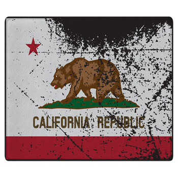 California Flag Grunged Area Rug