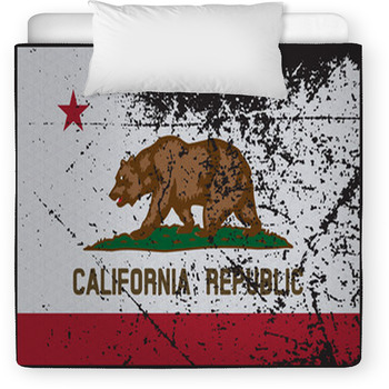 California Flag Grunged Toddler Comforter