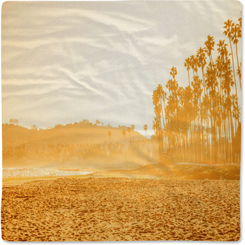 California High Palms On The Beach Blue Sky  Baby Blanket