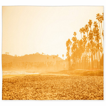 California High Palms On The Beach  Custom Size Floor Mat