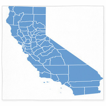 California Map Custom Size Floor Mat