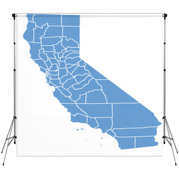California Map Fleece Backdrop