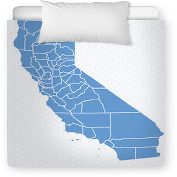 California Map Toddler Comforter