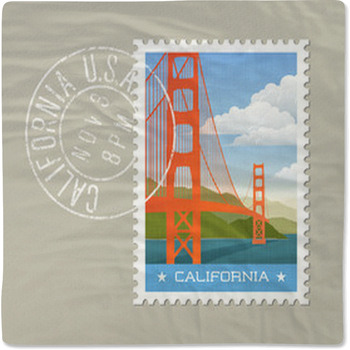 California Postage Stamp Design Vector Baby Blanket