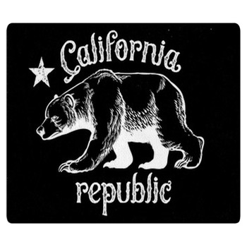 California Republic Bear In Dirty Texture Style  Bath Mat