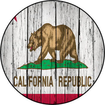 California State Flag Grunge Background Round Rug