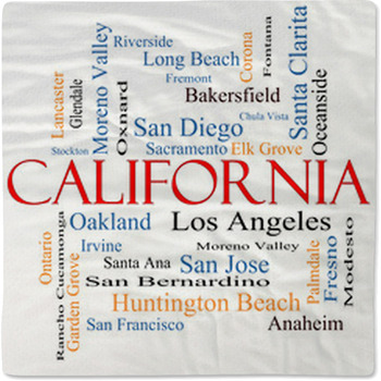 California State Word Cloud Concept Baby Blanket