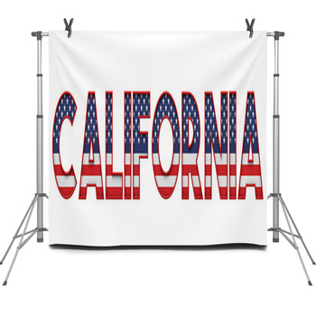 California Usa State Made From Starts Fleece Backdrop