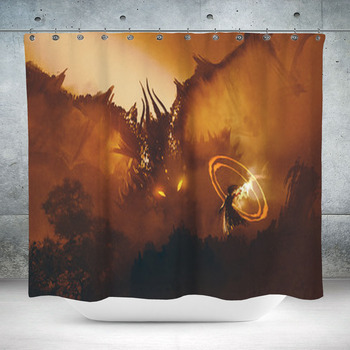 Calling Of The Dragon Custom Size Shower Curtain