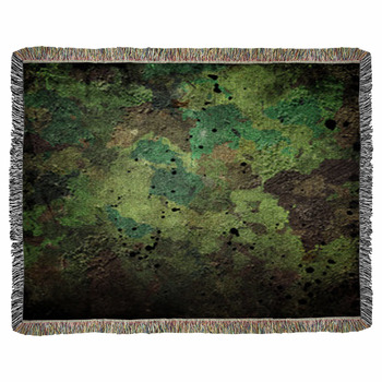 Camouflage Military Background Woven Throw Blanket