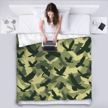 Camouflage Pattern Fleece Blanket