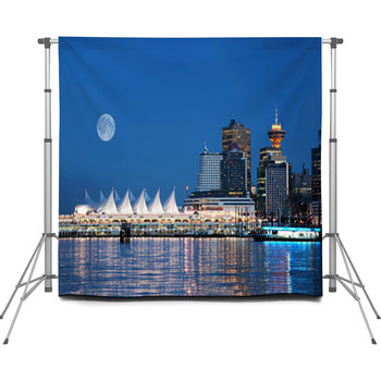 Canada Place, Vancouver, BC, Canada Custom Size Backdrop