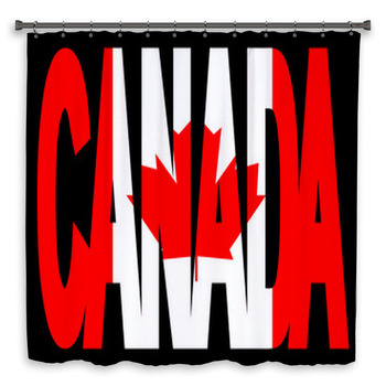 Canadian Flag Shower Curtains Bath, Custom Printed Shower Curtain Canada