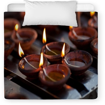 Candles At Shwedagon Paya Pagoda In Toddler Comforter