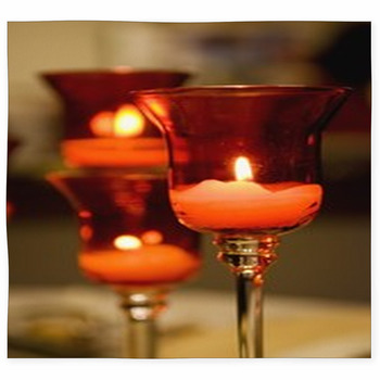 Candles Lit In A Glass Candle Custom Size Floor Mat