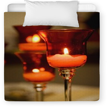 Candles Lit In A Glass Candle Holder Toddler Comforter
