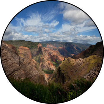 Canyon On Hawaii Round Rug