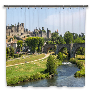 Carcassonne France Custom Size Shower Curtain