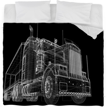 Cargo Delivery Vehicle Fleece Bed Blanket