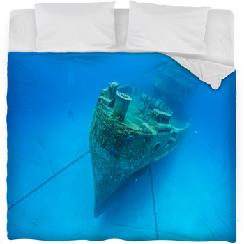 Caribbean Shipwreck Fleece Bed Blanket