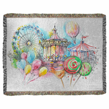 Carousels Woven Throw Blanket
