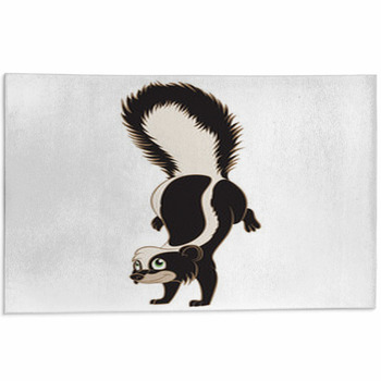 Cartoon Skunk Area Rug