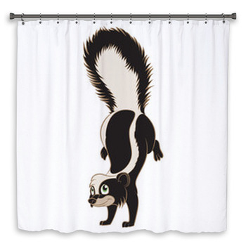 Cartoon Skunk Custom Size Shower Curtain