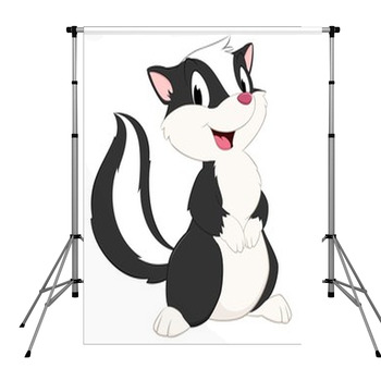 Cartoon Skunk Pole Pocket Backdrop