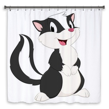 Cartoon Skunk Shower Curtain