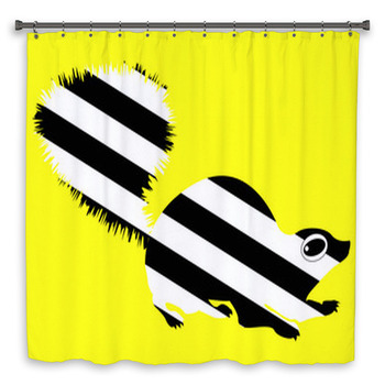 Cartoon Striped Skunk Shower Curtain