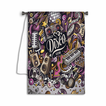 Cartoon Vector Doodles Disco Music Frame Towel