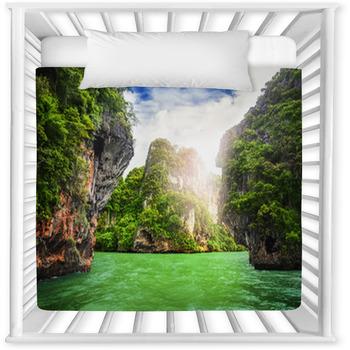 Cave Rocks On Railay Beach Baby Crib Comforter