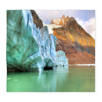 Cavell Glacier Lake Custom Size Floor Mat