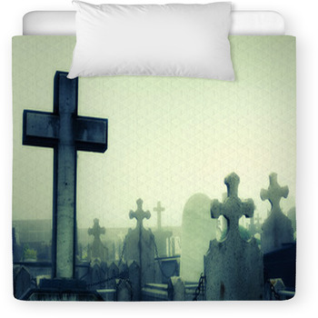 Cementery With Tombstones And Crosses Toddler Comforter