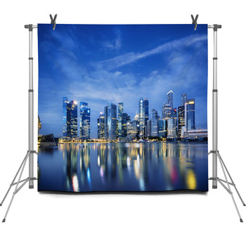 Central Business District In Singapore Fleece Backdrop