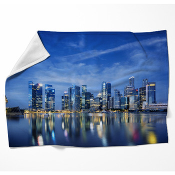 Central Business District In Woven Throw Blanket