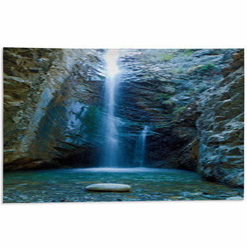 Chantara Waterfalls In Trodos Mountains, Cyprus Area Rug
