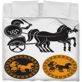 Chariot With Gladiator Fleece Bed Blanket