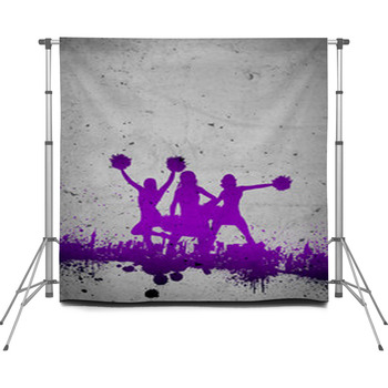 Cheerleading Custom Backdrops | Available in Super Large Custom Sizes