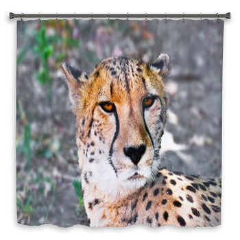 Cheetah Shower Curtains Mats Towels Personalize
