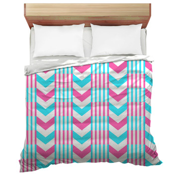Chevron Comforters Duvets Sheets, Mainstays Watercolor Chevron Bed In A Bag Bedding