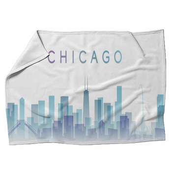 Chicago Transparent Layers Gradient Fleece Blanket
