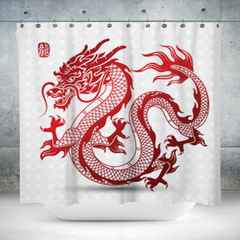 Chinese Dragon Custom Size Shower Curtain