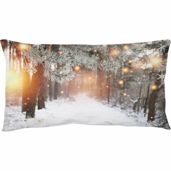 Christmas Background Winter Forest With Body Pillow