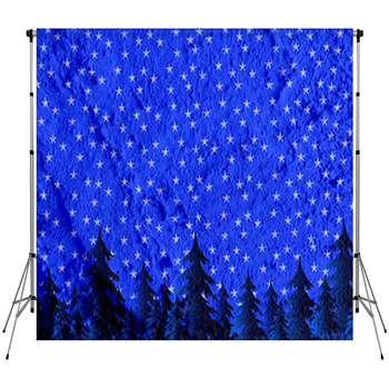 Christmas Cards On Cement Wall Custom Size Backdrop